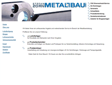Tablet Screenshot of metallbau-zorn.de